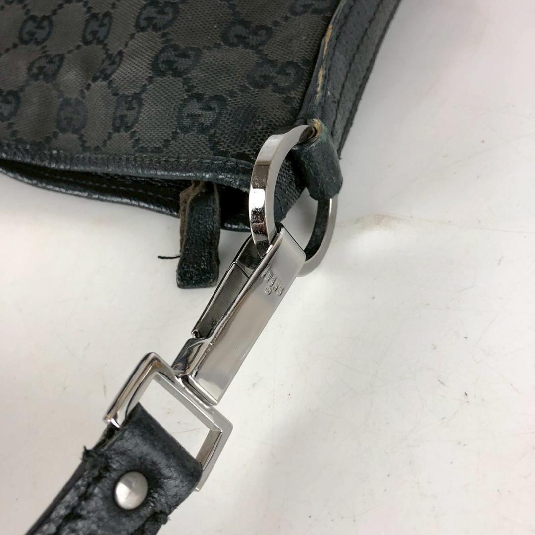 GUCCI グッチ GGキャンバス ショルダー バッグ ブラック レディース