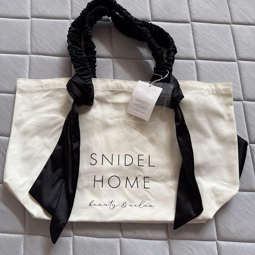 SNIDEL HOME リボン付きキャンバスバッグ