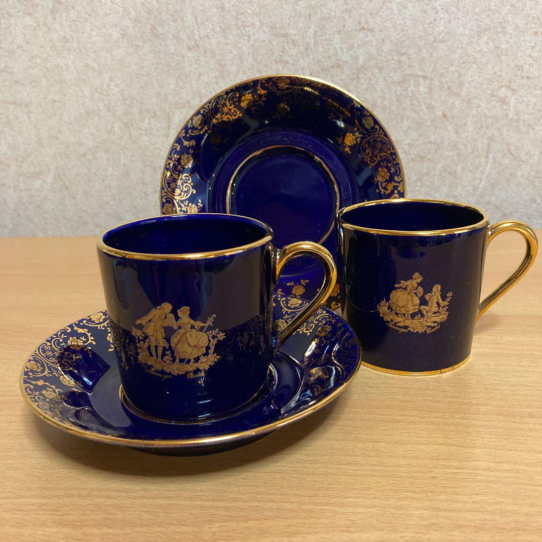 リモージュデミタスカップ&ソーサー 2脚