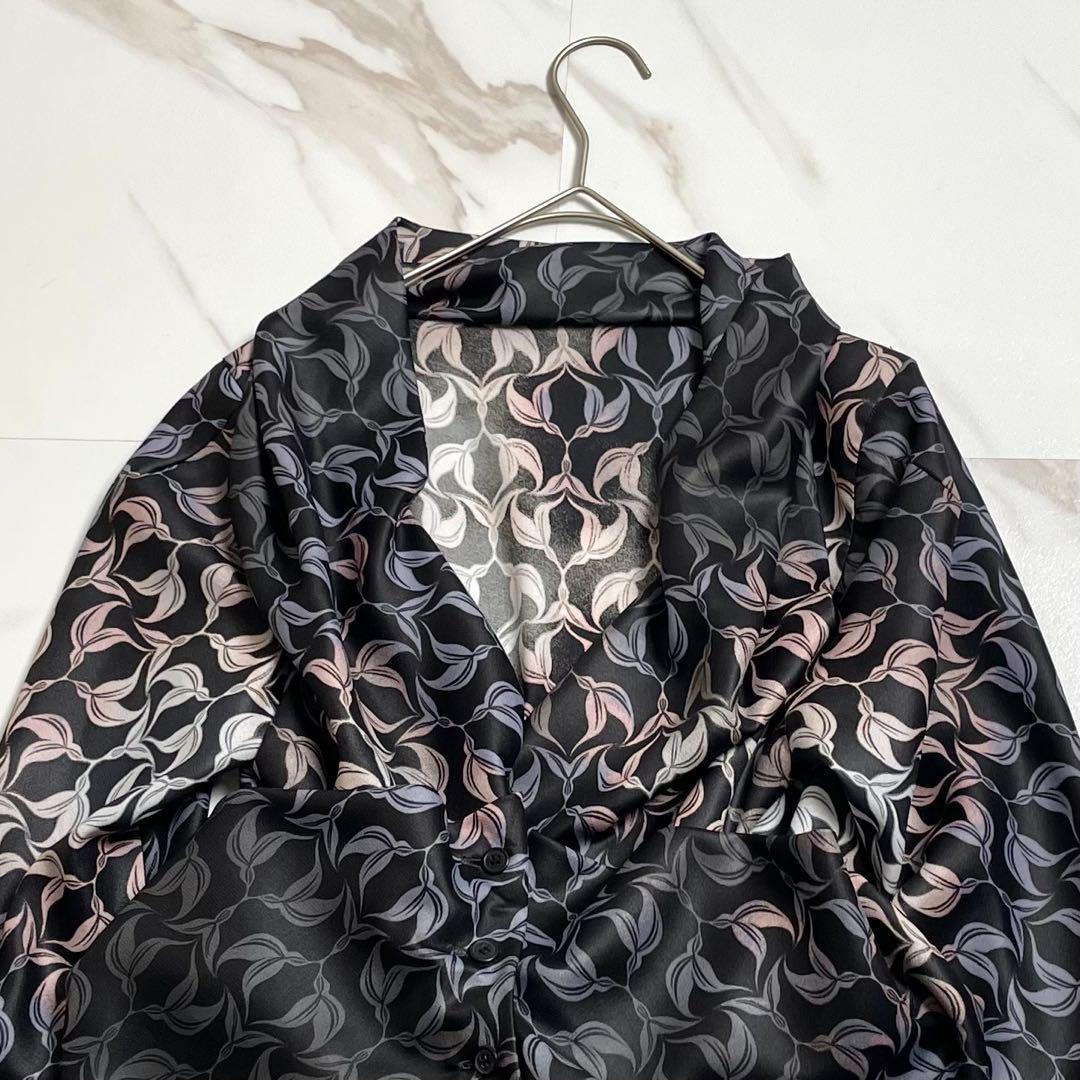 極美品 16AW イッセイミヤケ 変形シャツジャケット 総柄 グラデーション