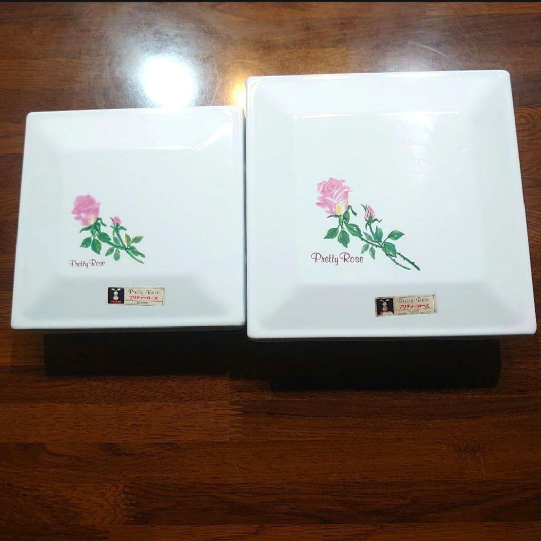 美品 昭和レトロ 月兎印　ホーロー 琺瑯　蓋付き　2サイズ 70年代