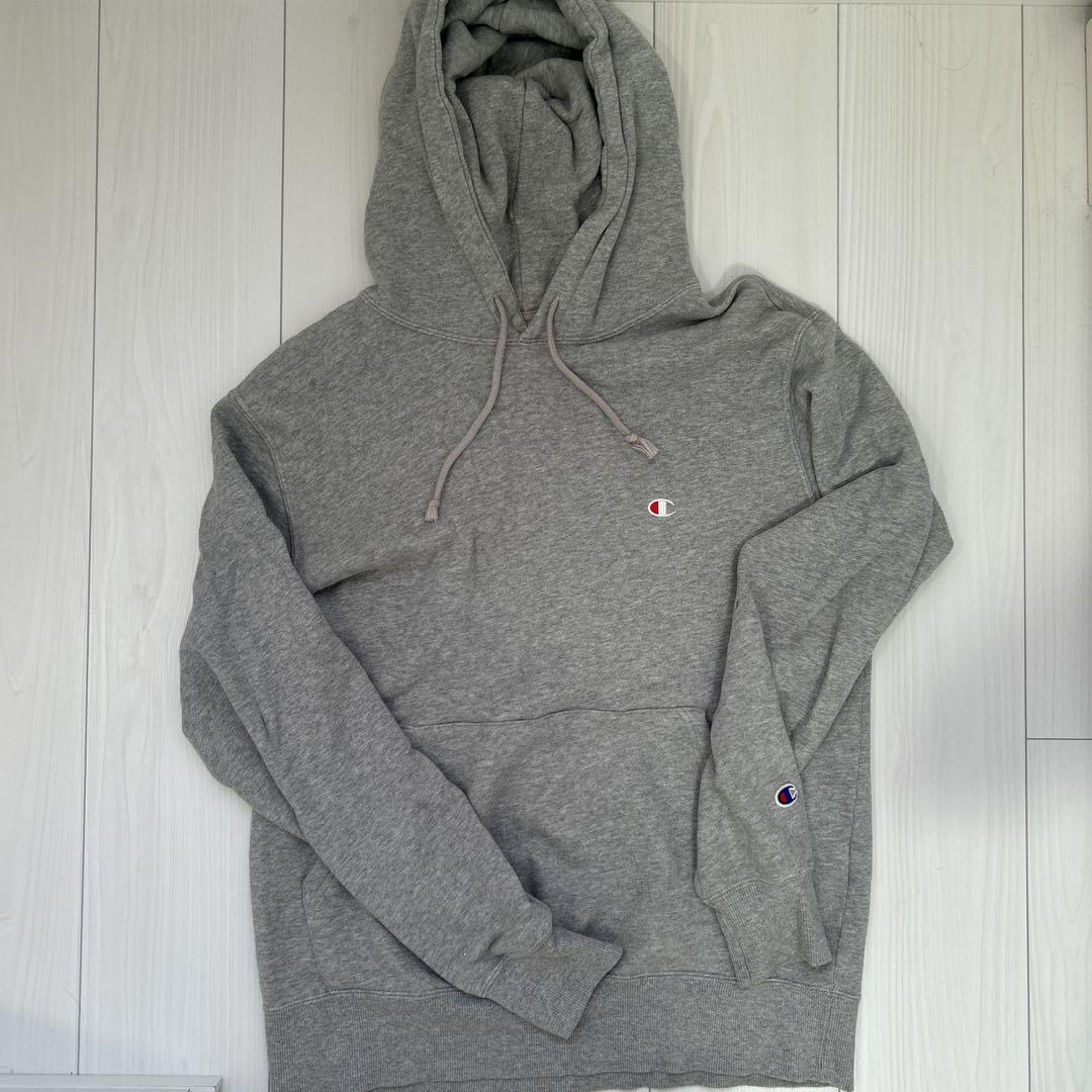 Champion グレー パーカー X-LARGE XLARGE champion ジップアップ フード パーカー グレー L