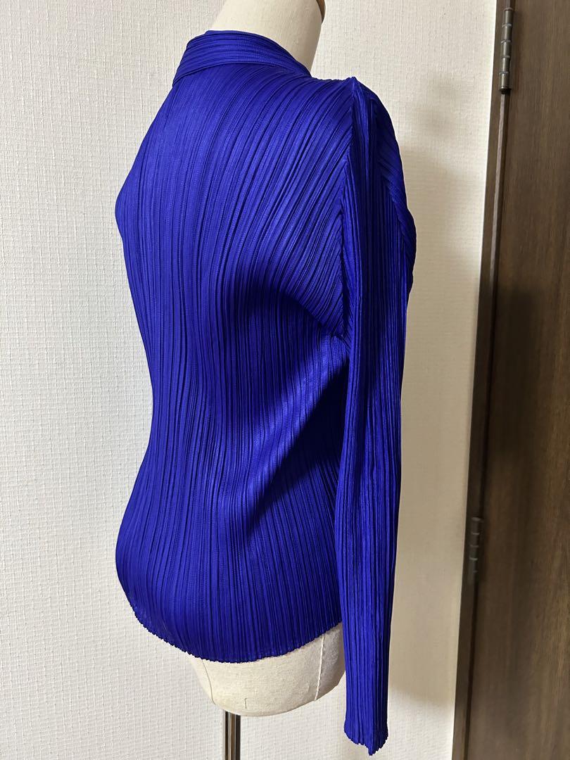 美品⚫︎プリーツプリーズ⚫︎ブラウス⚫︎パープル系 画像4