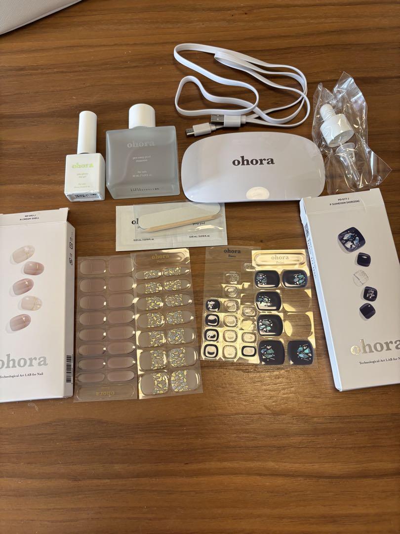 ohora ジェルネイルシールセット LEDライト付き ジェルネイル