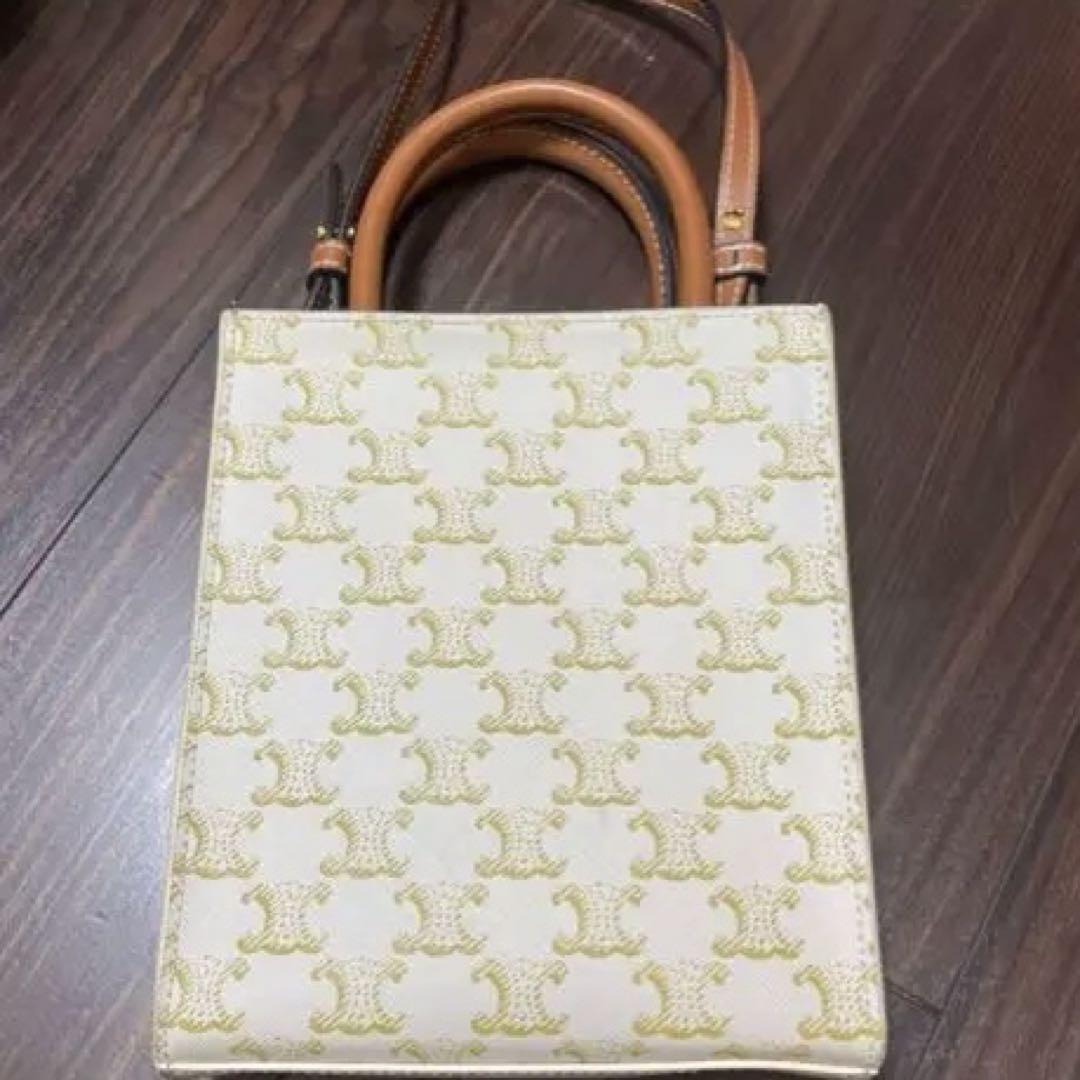 CELINE オールド サークルロゴ 肩掛け ショルダーバッグ○ブラック