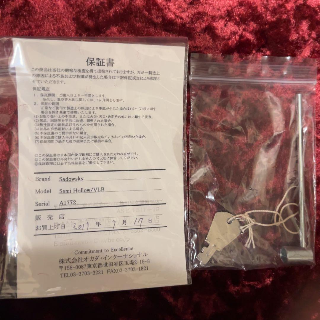 Sadowsky Semi Hollow Violin burst セミアコ