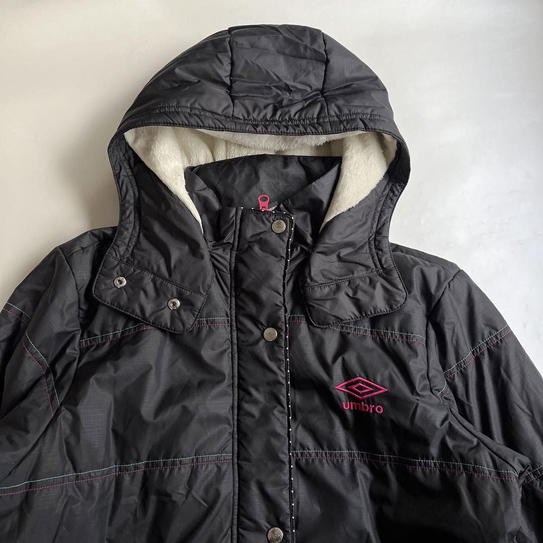 【美品】umbro アンブロ　中綿　ロングベンチコート　黒　L