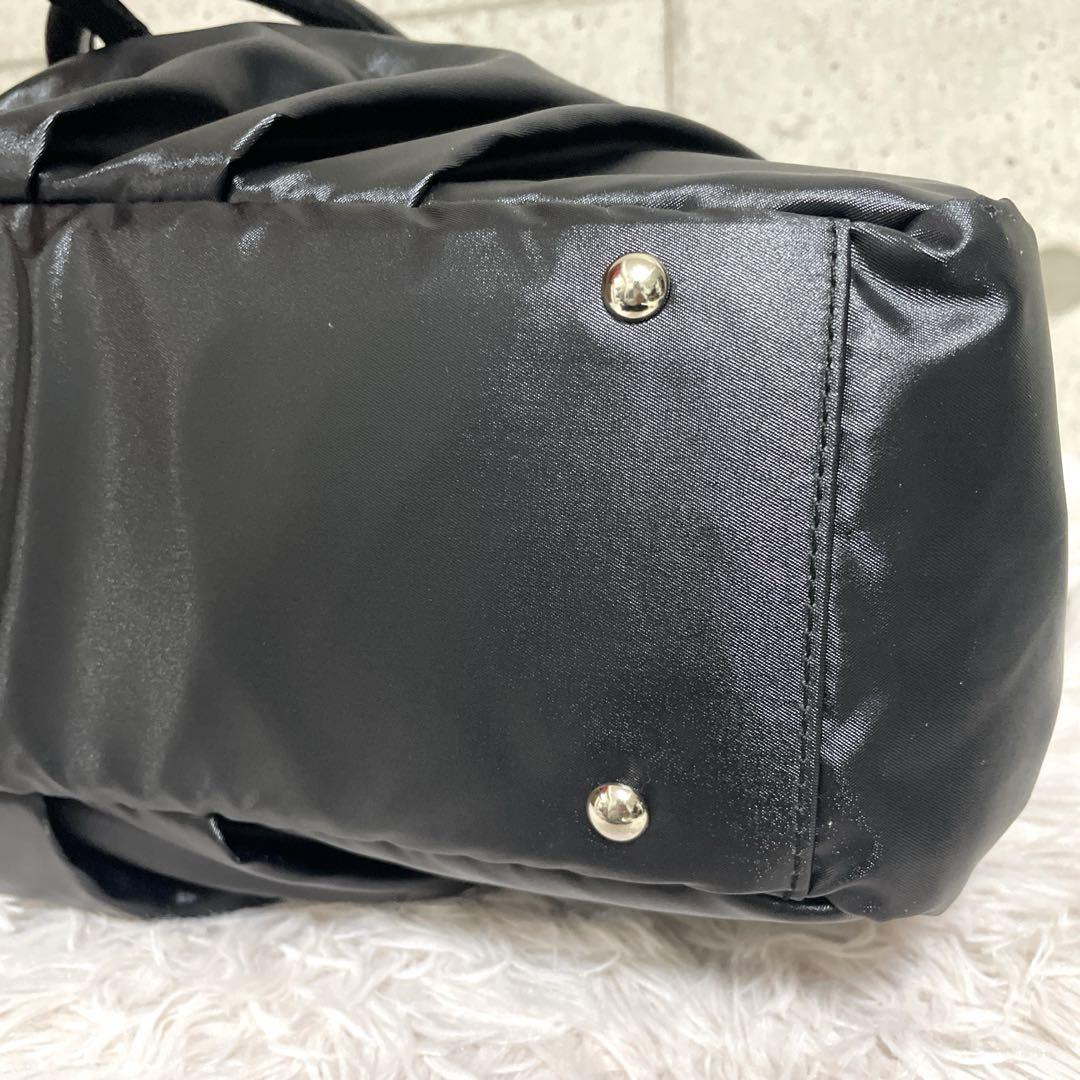 【美品】cooga クーガ　2WAYショルダーバッグ　エナメル　ブラック