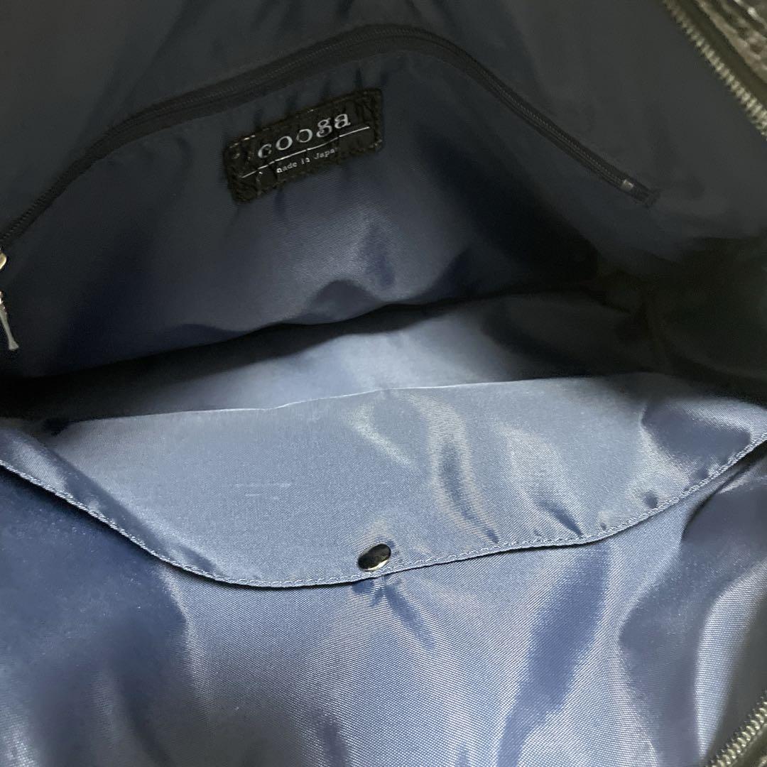 【美品】cooga クーガ　2WAYショルダーバッグ　エナメル　ブラック