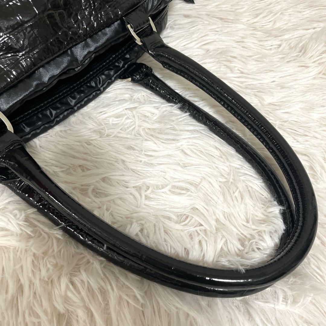 【美品】cooga クーガ　2WAYショルダーバッグ　エナメル　ブラック