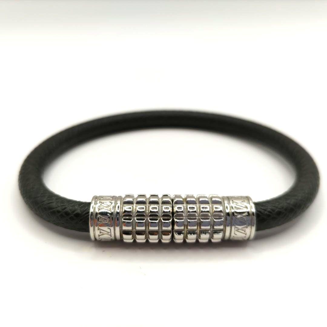 鑑定済・美品 ルイヴィトンM6630D タイガ ブラスレディジットブレスレット