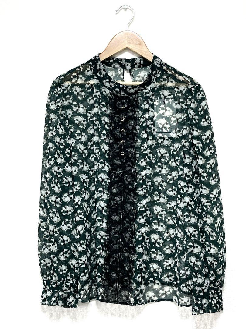 新品・55,☆モラビトスペル/ボウタイ付きブラウス ◎手洗い可