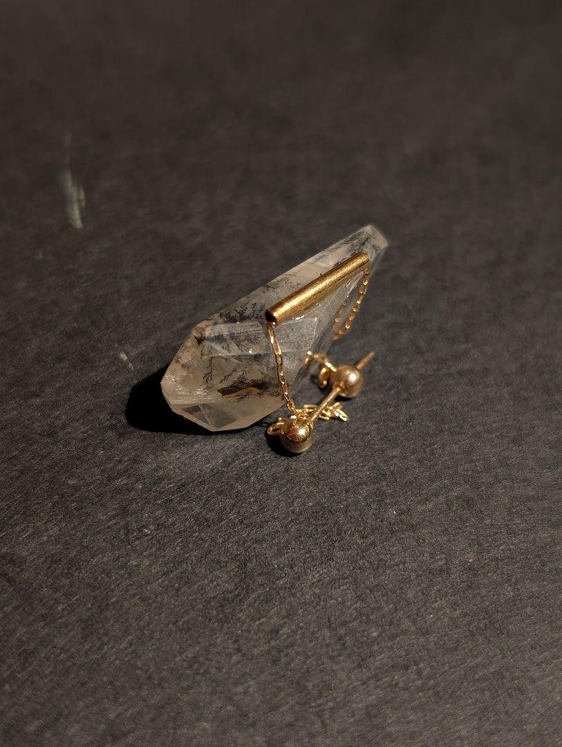 MONAKA Jewellery　モナカ　パイプピアス　デンドリティッククォーツ