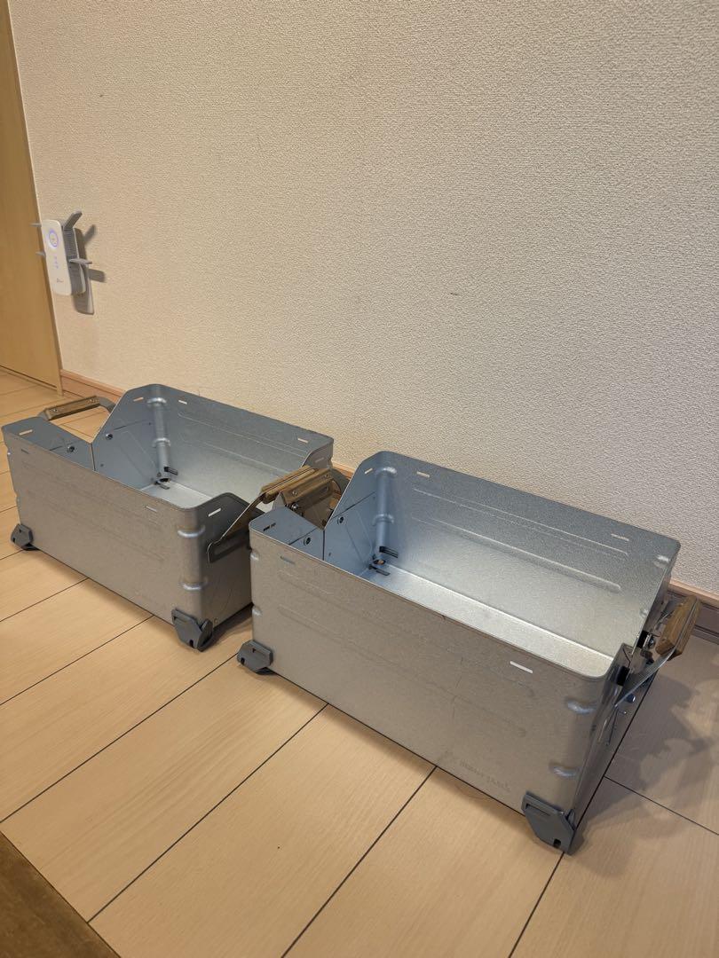 美品 スノーピークシェルフコンテナ 25 / 2個セット 1泊のみの使用