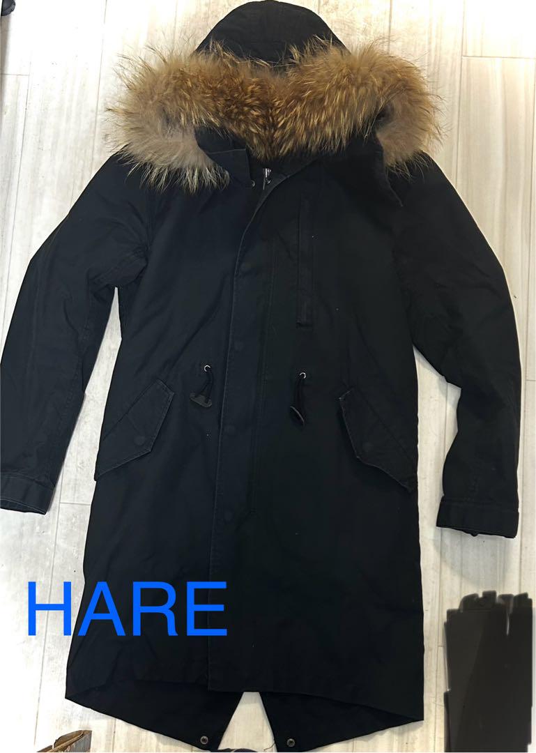 HARE シンセティックレザー モッズコート