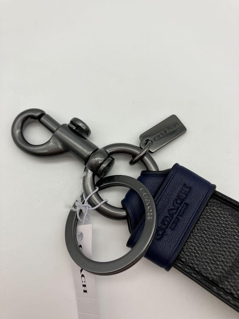 COACH （F79882）キーホルダー　チャコール シグネチャー メンズ