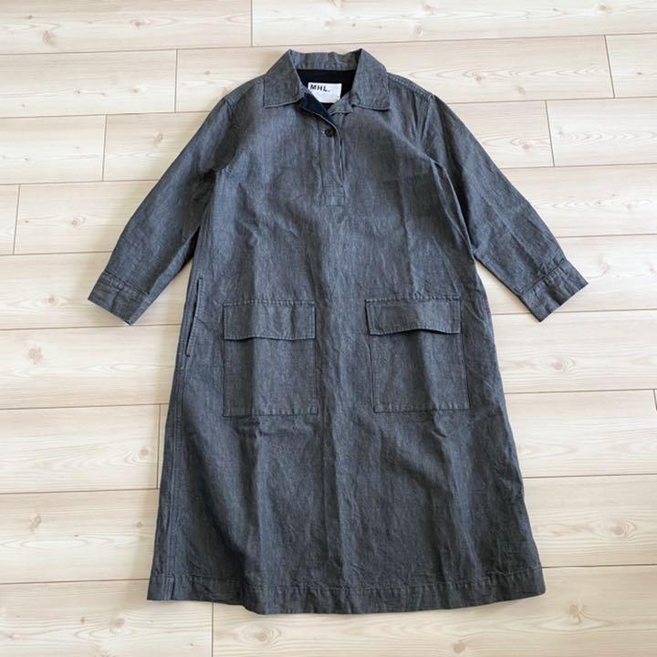 爆買い低価 美品 ワークドレス Ⅱ マーガレットハウエル FLX9m-m96599808895 MHL コットンリネンシャンブレー 人気SALE格安