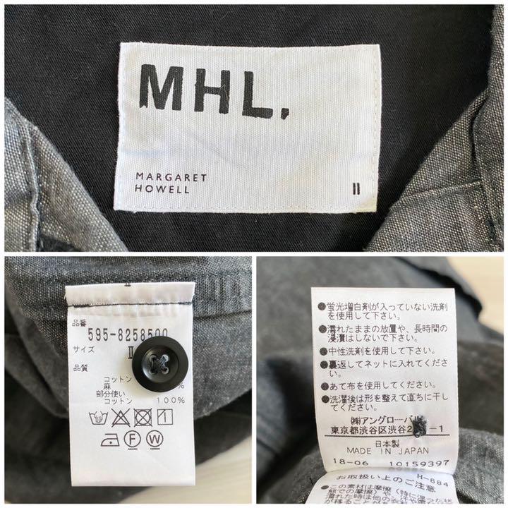 爆買い低価 美品 ワークドレス Ⅱ マーガレットハウエル FLX9m-m96599808895 MHL コットンリネンシャンブレー 人気SALE格安