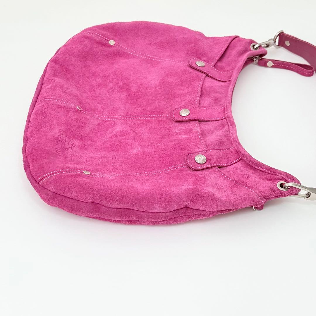 Vintage Longchamp Pink Suede Hobo 2005 Vintage Longchamp Pink Suede Hobo 2005
