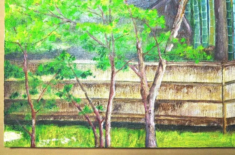 油絵 額縁込 10月 T1rFl-m96602144393 京都無鄰庵 F10 人気在庫あ
