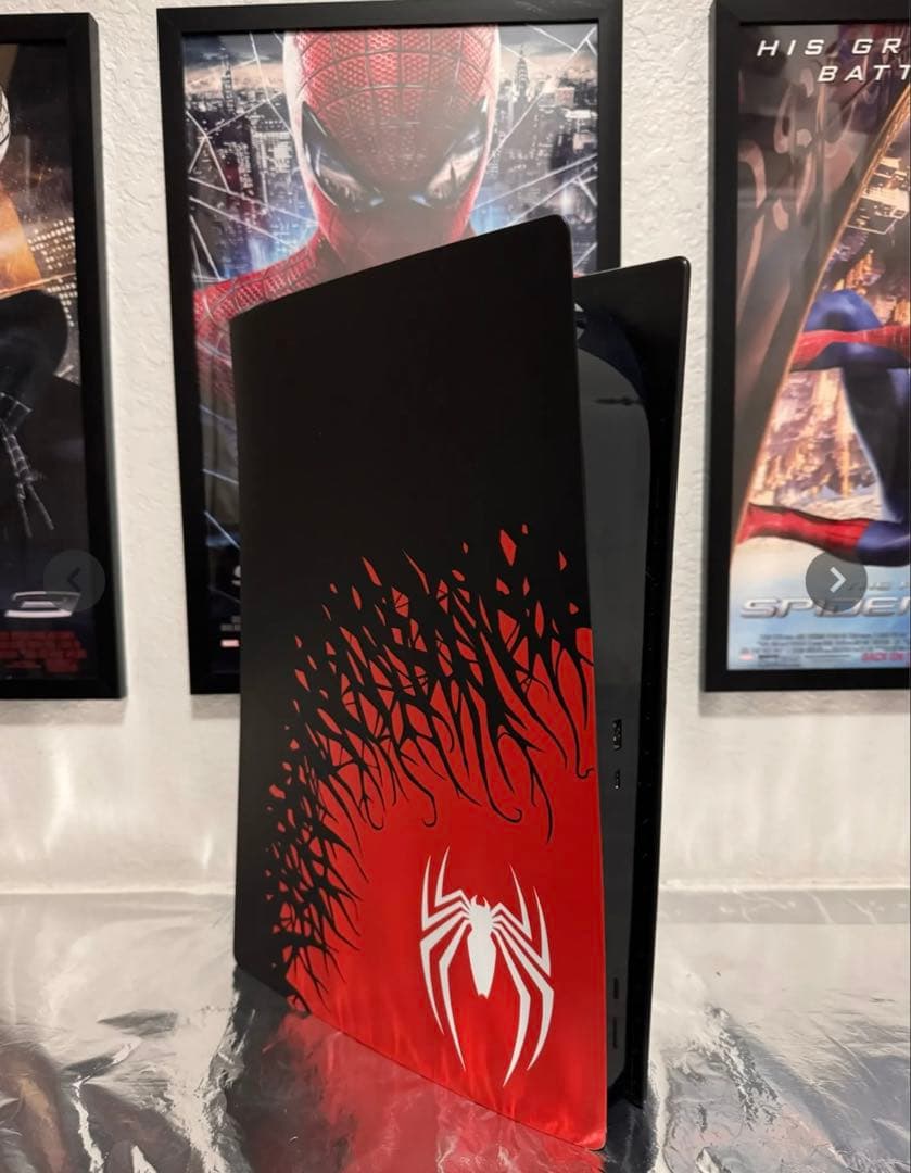 新品　PS5 cover スパイダーマンデザイン