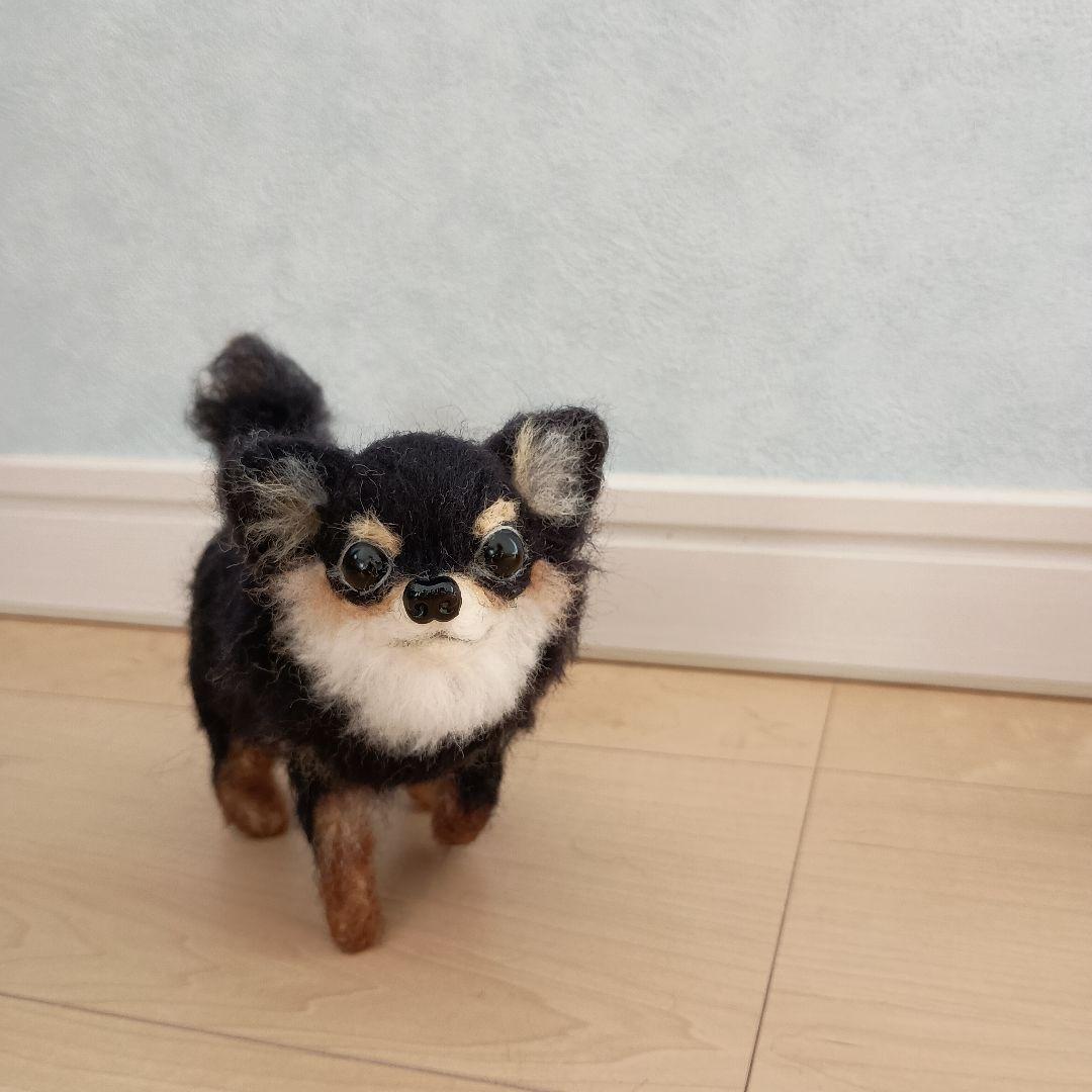 お値下げしました!!羊毛フェルト ブラックタン　チワワ♡