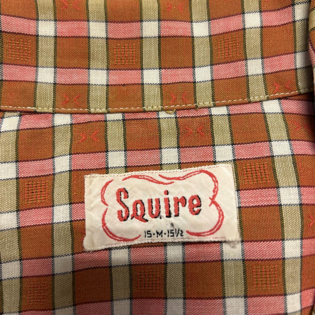 vintage 50s ピンクチェック ロカビリー シャツ vintage 古着