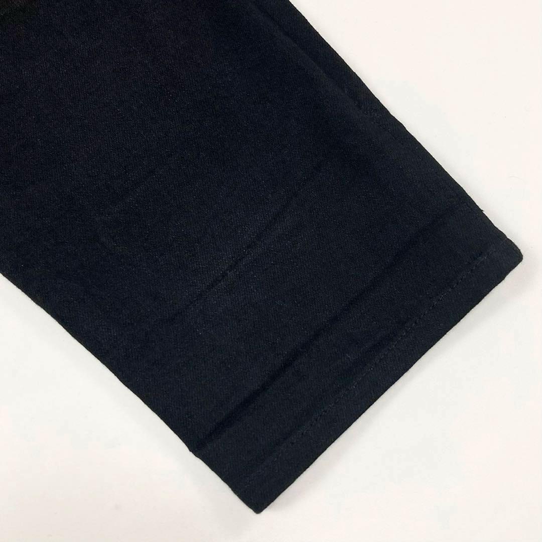 ヨウジヤマモト 10OZ DENIM B/BB STUDS PANTS 黒1