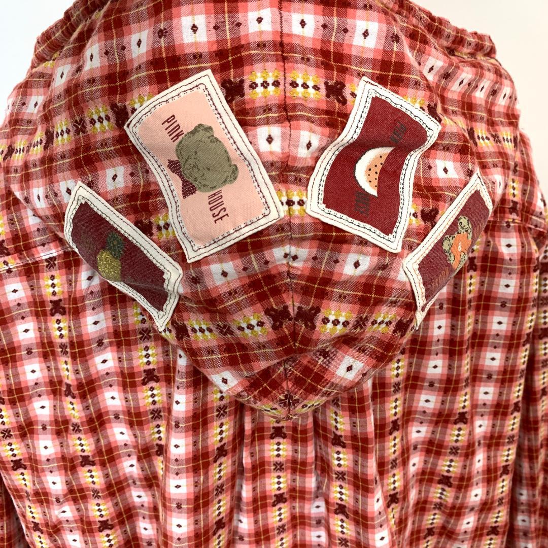760 希少 ピンクハウス パーカー 赤 うさぎ 赤 綿100% little sunny bite×PINK HOUSE bear print parker （パーカー