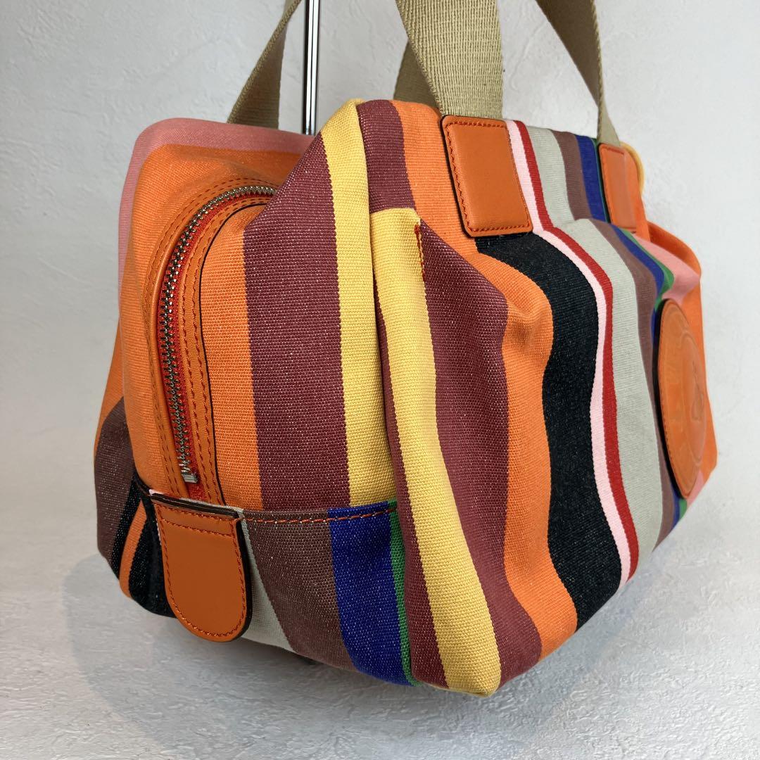 【極美品】ヴィヴィアンウエストウッド ワンハンドバッグ キャンバス マルチカラー 極美品】ヴィヴィアンウエストウッド ワンハンドバッグ