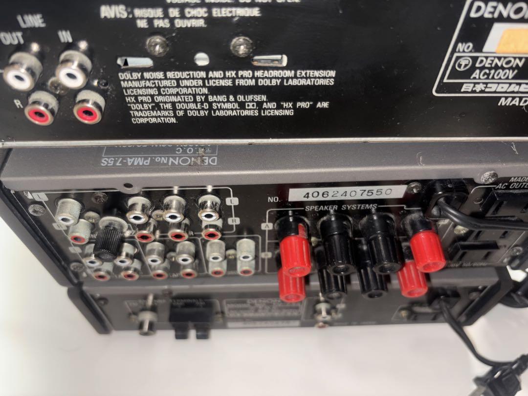DENON PMA-7.5S ミニコンポセット 通電確認済み。現状品ジャンク