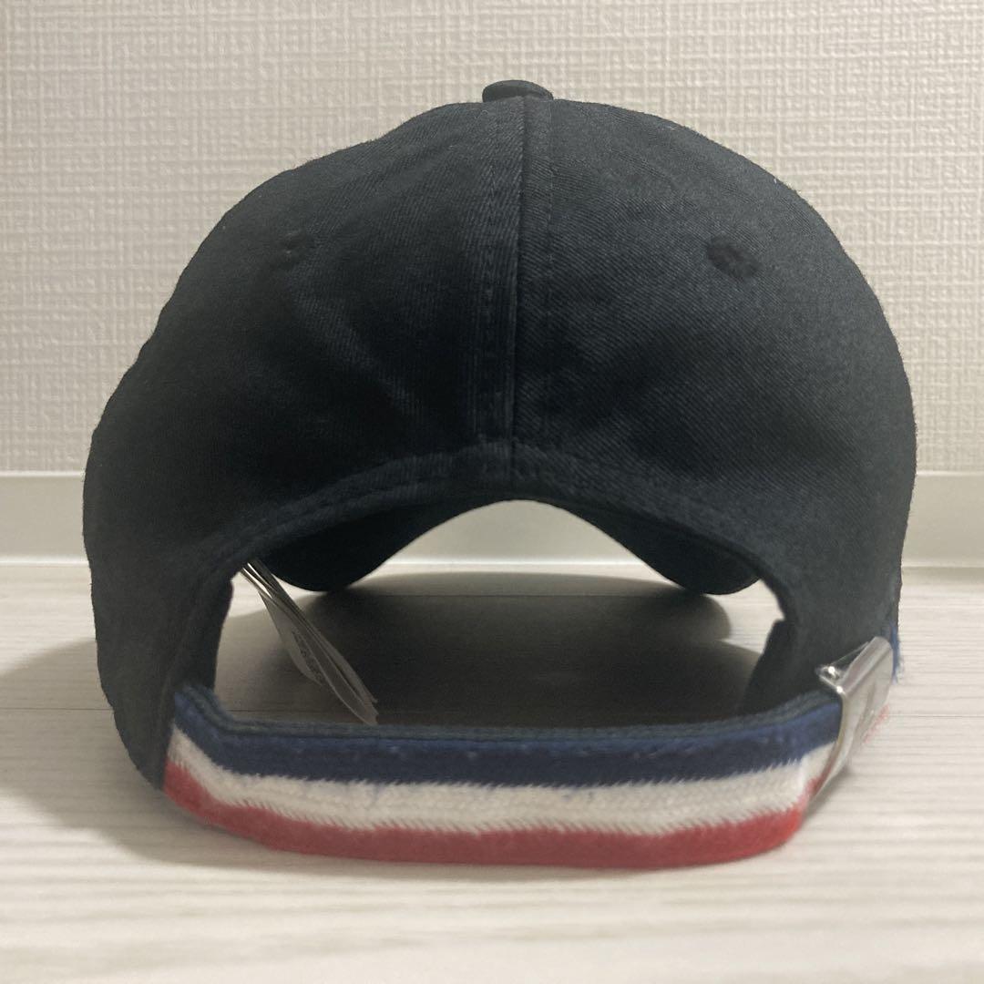 ✨超美品✨MONCLER　キャップ　ロゴワッペン　トリコロール　黒　浅め