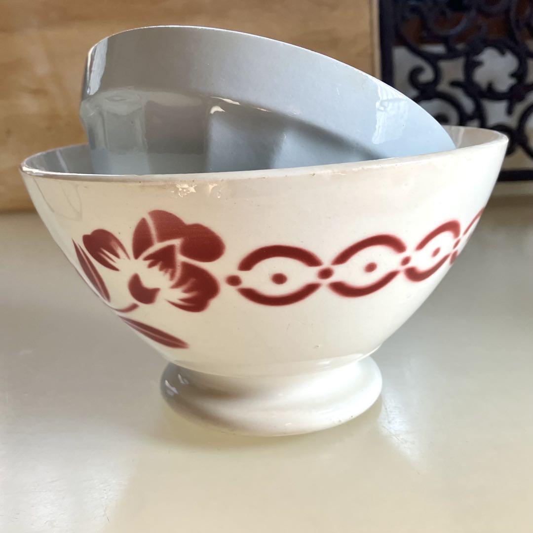 美しい形のアンティーク　カフェオレボウル