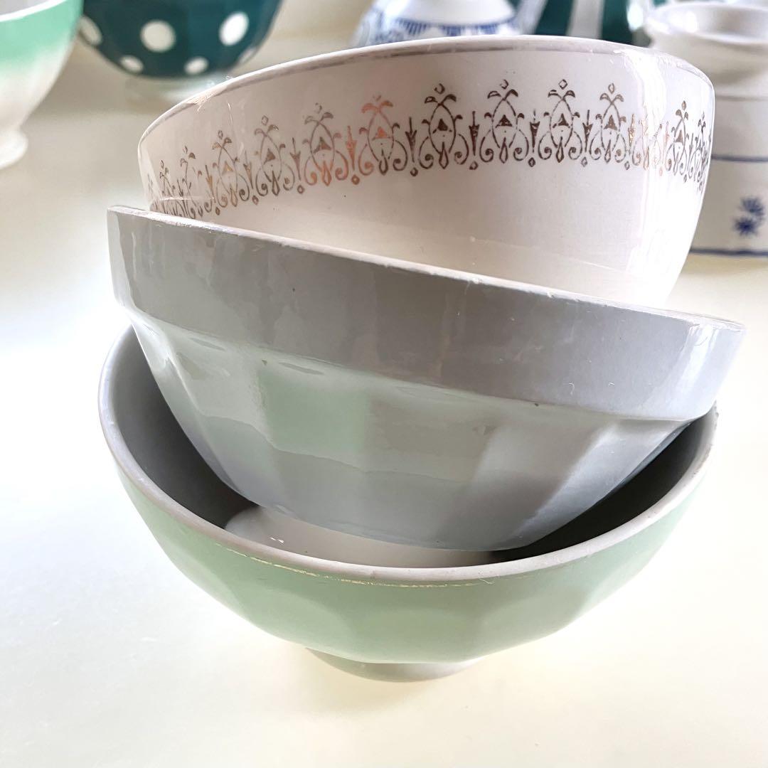 美しい形のアンティーク　カフェオレボウル