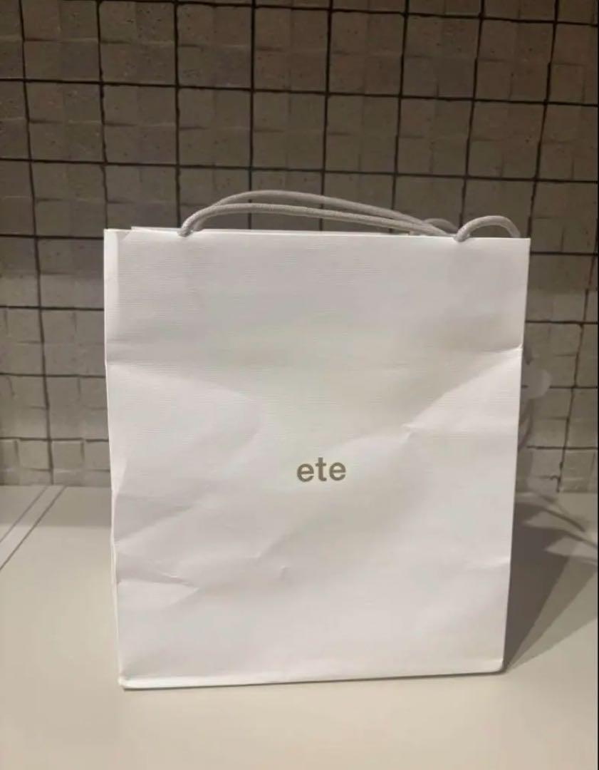 ete シルバー レイヤー リボン ネックレス ギフト ボックス付き