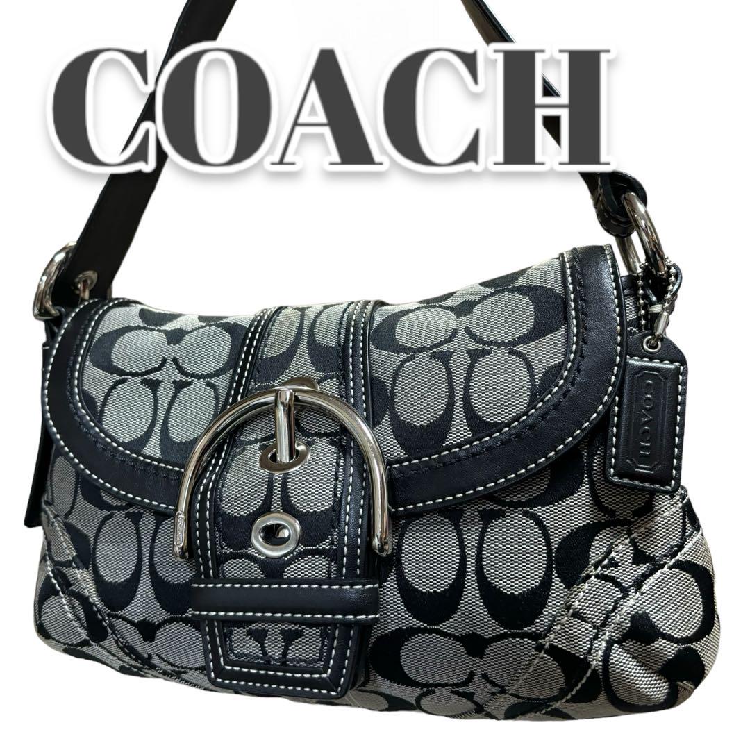 COACH 10296 ワンショルダー ソーホー ブラック シグネチャー COACH コーチ ワンショルダーバッグ ソーホー シグネチャー 10296