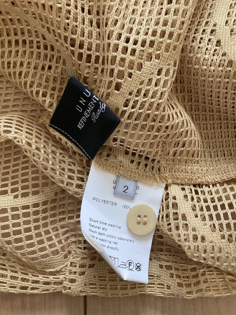 トップス UNUSED Gourd pattern mesh dog ear jacket