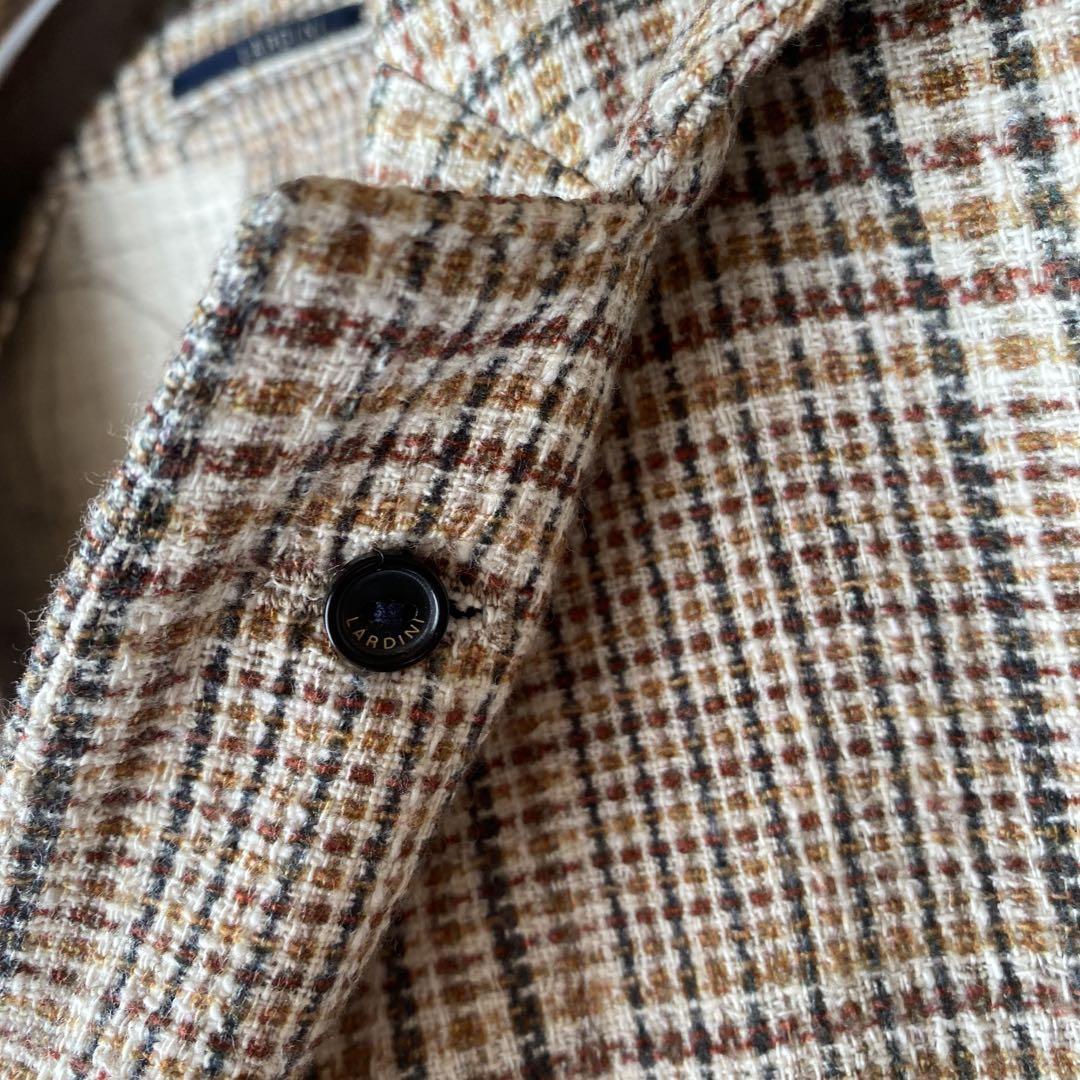 LARDINI ラルディーニ ジャケット スーツ チェック ブートニエル