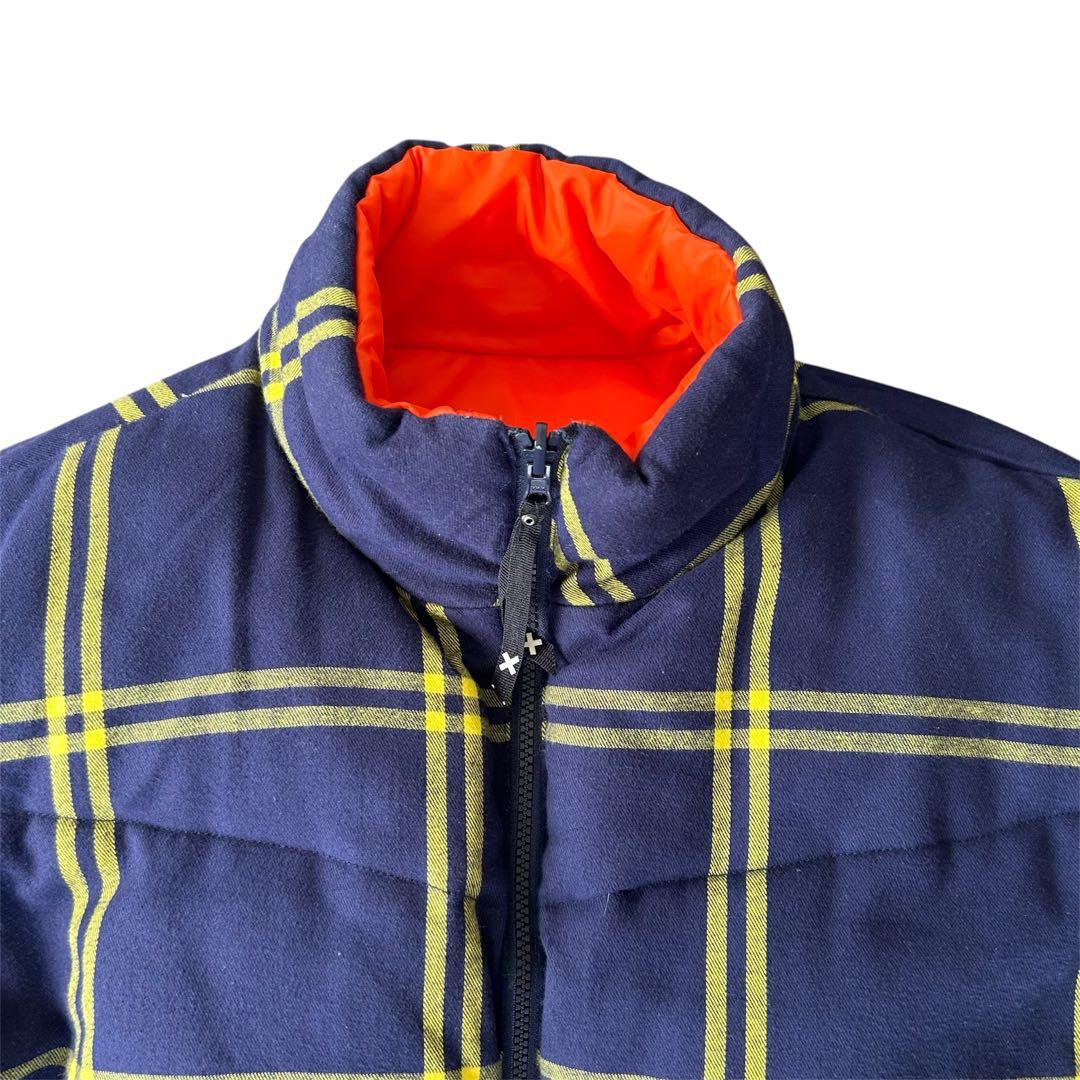 ASOS COLLUSION チェック柄 オレンジ ダウン リバーシブル ASOS COLLUSION チェック柄 オレンジ ダウン リバーシブル