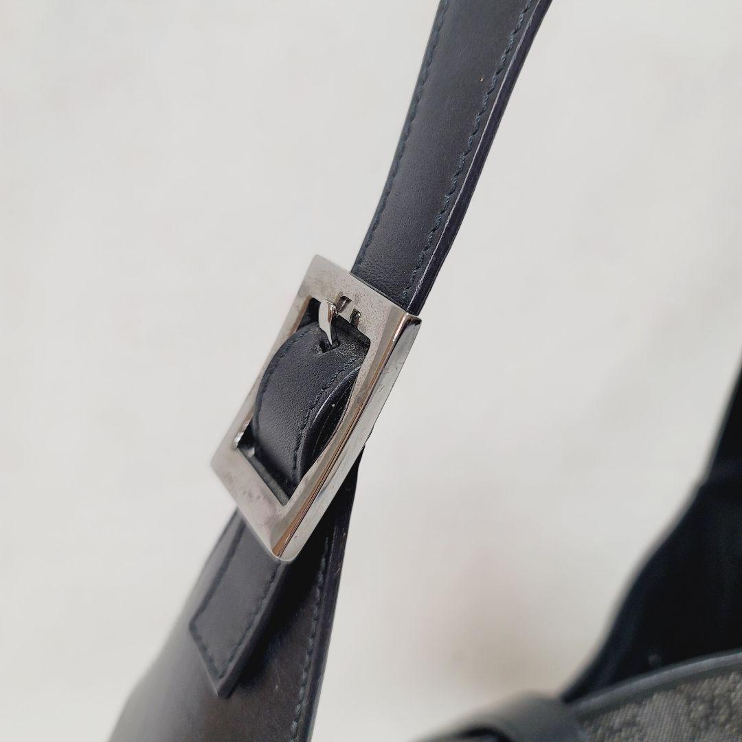 極美品☆GUCCIジャッキー GG柄キャンバスレザーワンショルダーハンドバッグ