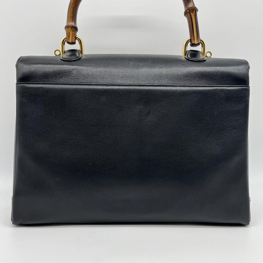 外観美品✨GUCCI バンブー ターンロック ハンドバッグ