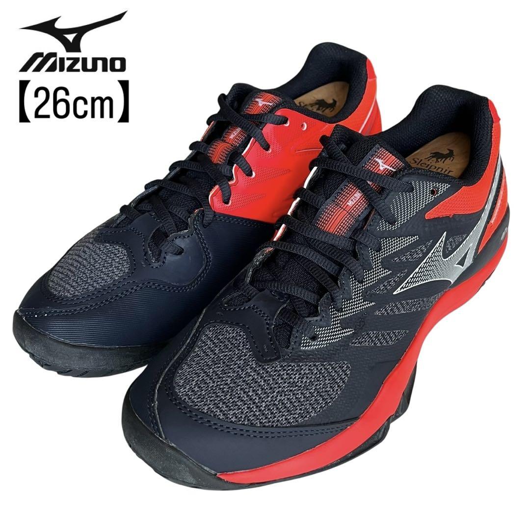【極美品】MIZUNO 26.5 WAVE SPARK WIDE テニス オムニ