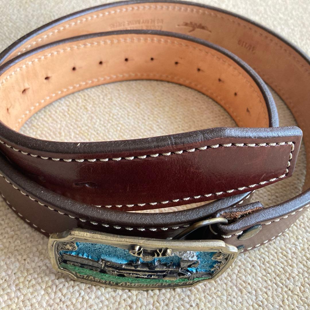 FUNNY ORIGINAL ファニー製ベルト 機関車バックル ブライドルレザー FUNNY ORIGINAL ファニー製ベルト 機関車バックル ブライドルレザー