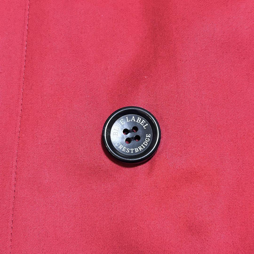 新品　ブルーレーベルクレストブリッジ　ライナー付トレンチコート　撥水　赤　L