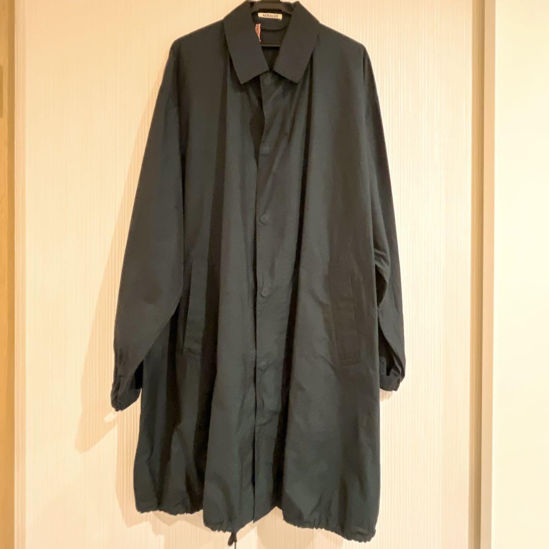 【正規品美品】オーラリーAURALEEステンカラーコート ネイビー