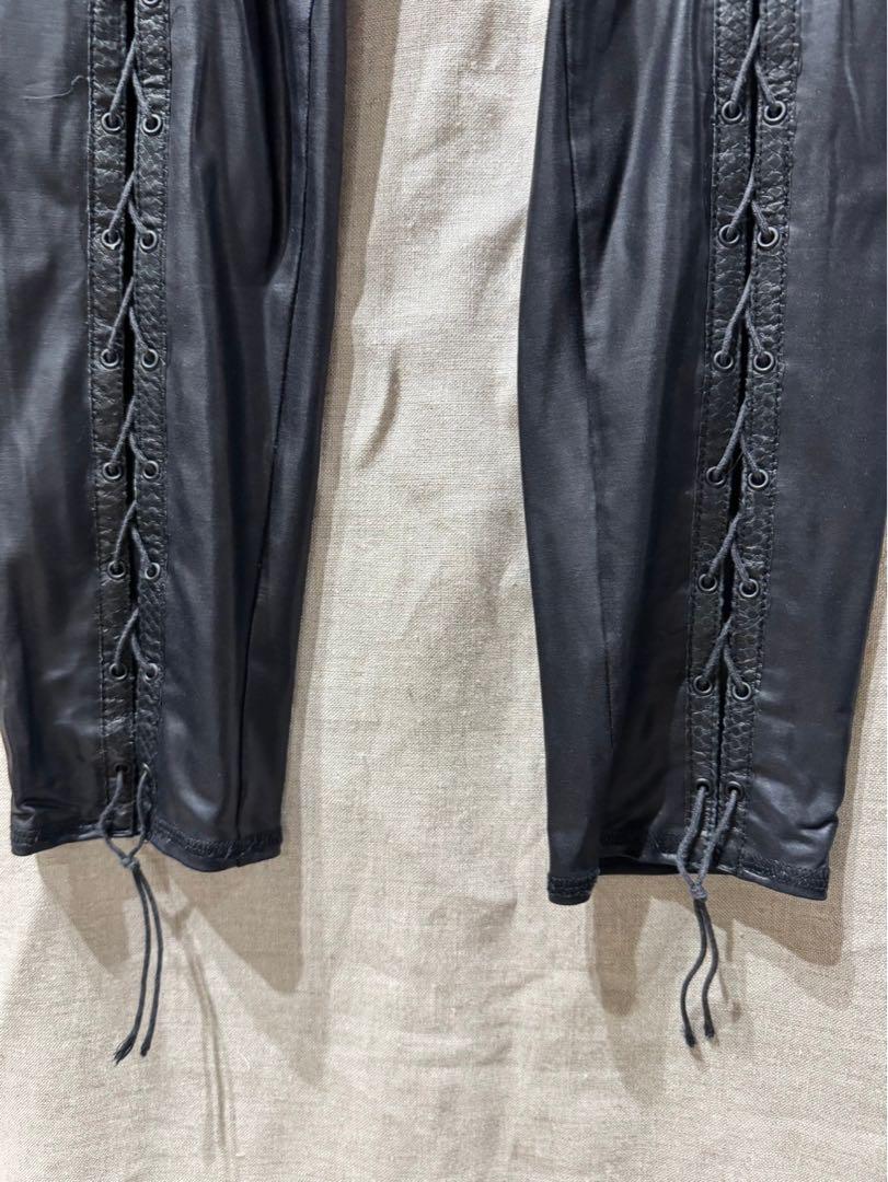 大人気！まとめ一覧 Share spirit SNAKE LEATHER レギンス レースアップ レッグウェア