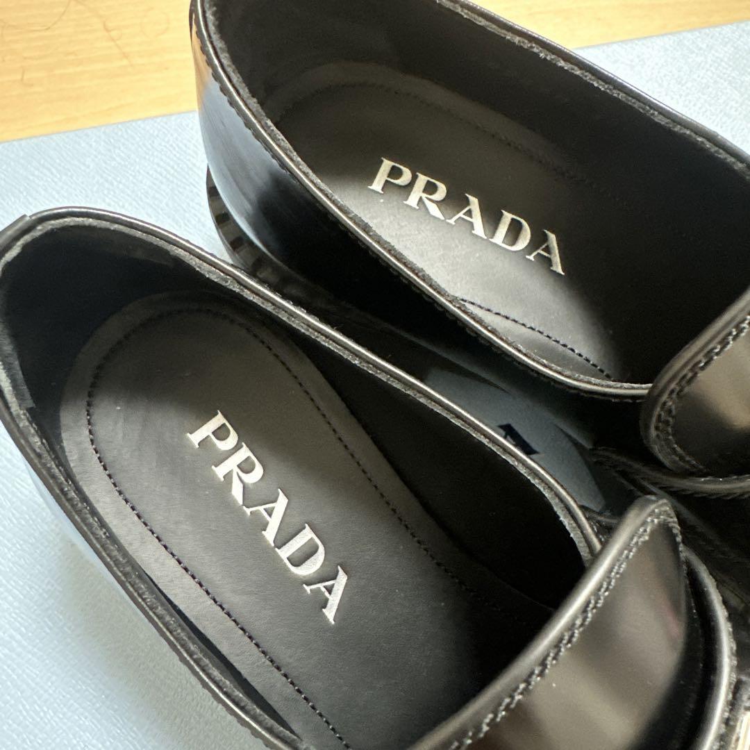PRADA ゴールド ローファー PRADA☆クロシェ ローファー (PRADA/ローファー