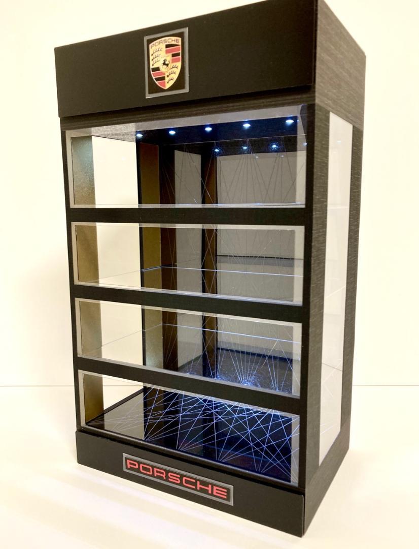 1/43展示16台可能・BK幾何学・ディスプレーBOX/スタイリッシュジオラマ 1/43展示16台可能・BK幾何学・ディスプレーBOX/スタイリッシュ