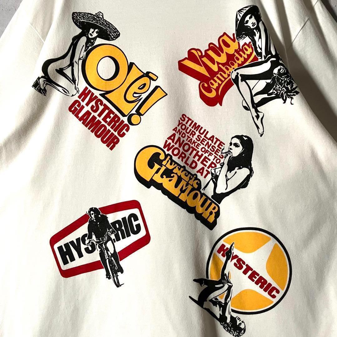 ヒステリックグラマー 旧タグ 総柄 半袖 ロング Tシャツ ウサギ スカル ヒステリックグラマー Tシャツ 半袖 ロゴ スカル プリント 90