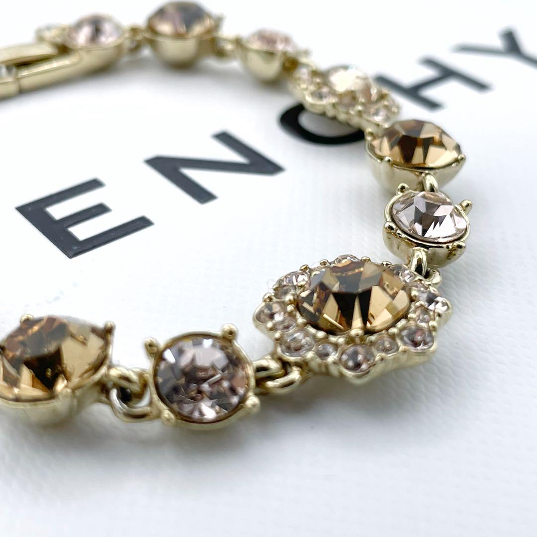 ✨美品✨GIVENCHY ビジュー クリスタル ブレスレット ゴールド
